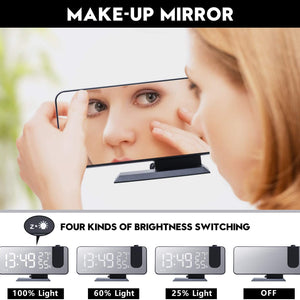 LED Projection Digital Alarm Clock Phone Charger