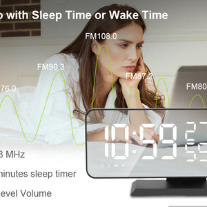 LED Projection Digital Alarm Clock Phone Charger