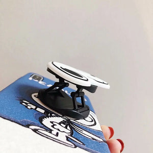 Snoopy Mobile Phone Holder Bracket Girls Finger Ring Stand Retractable Air Sac Finger Holder for IPhone Phone Accessories Gifts