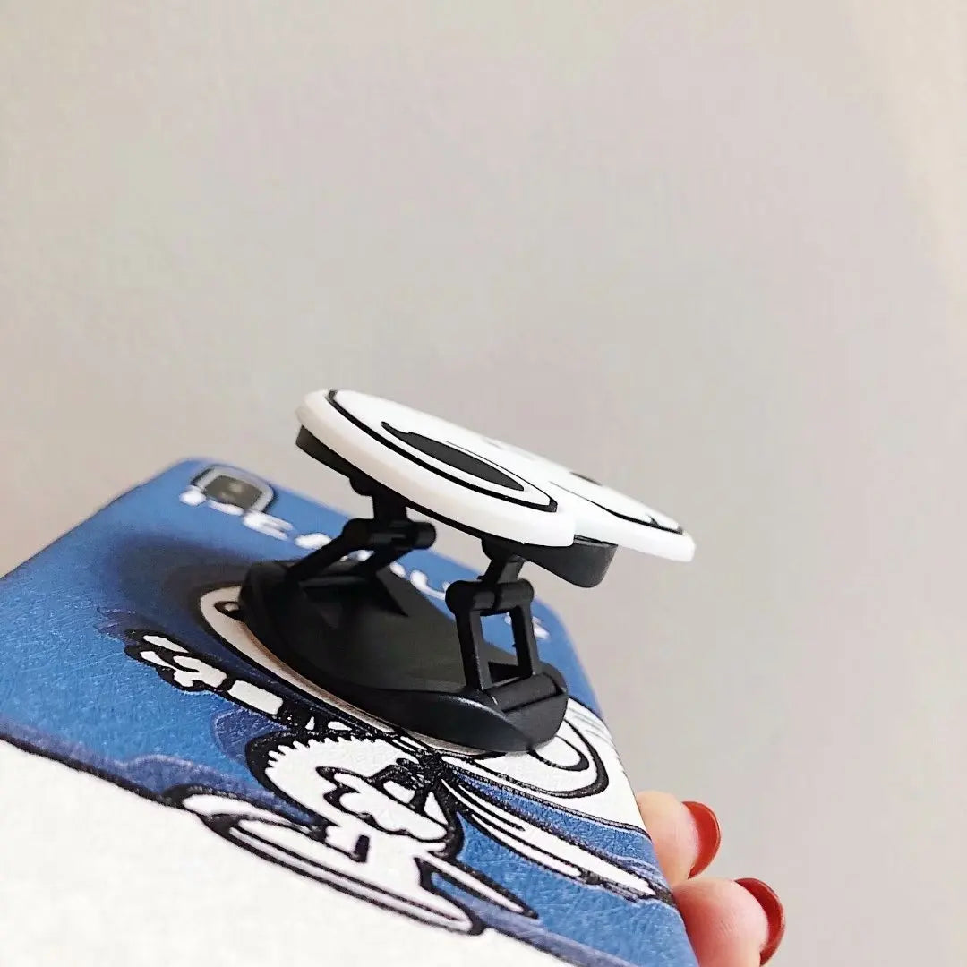 Snoopy Mobile Phone Holder Bracket Girls Finger Ring Stand Retractable Air Sac Finger Holder for IPhone Phone Accessories Gifts