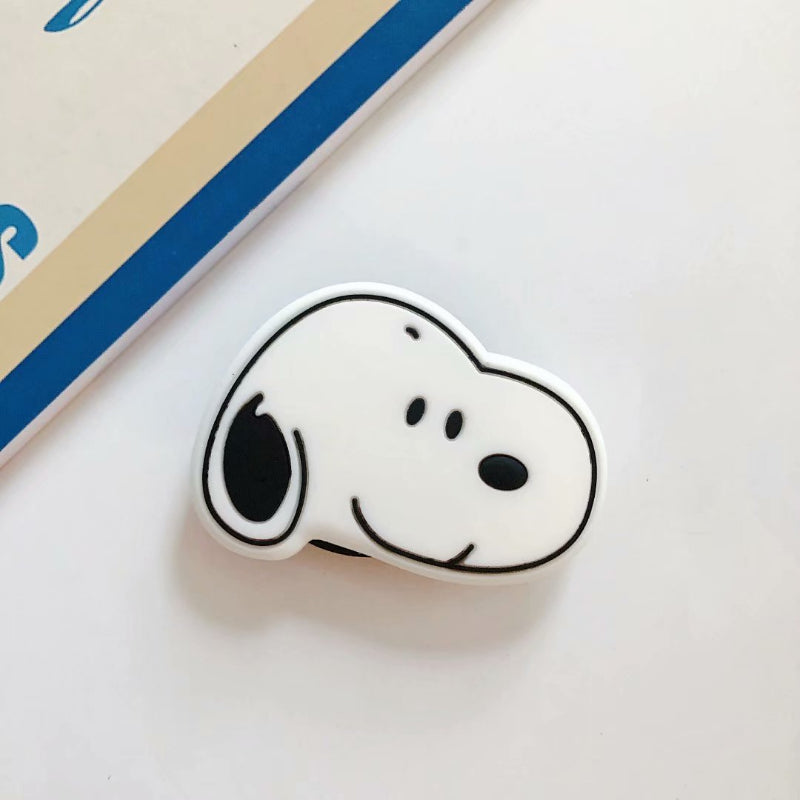 Snoopy Mobile Phone Holder Bracket Girls Finger Ring Stand Retractable Air Sac Finger Holder for IPhone Phone Accessories Gifts